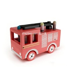 儿童玩具消防车3d模型下载