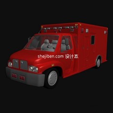 小型消防车3d模型下载