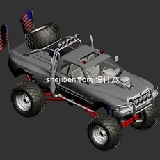 道奇轿车dodge ram bigfoot3d模型下载