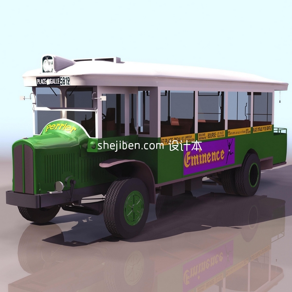 古董大卡车3d模型