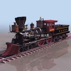 老式火车3d模型下载