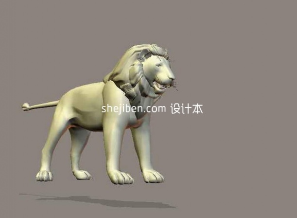 3d石狮子模型-动物模型
