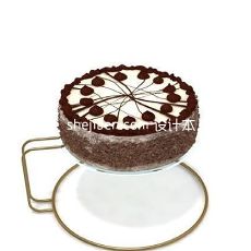 蛋糕-蛋糕托食物架3d模型下载