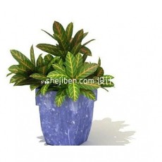 室内盆景植物3d模型下载