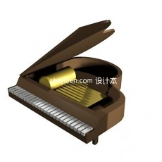 乐器-钢琴3d模型下载