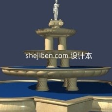 高质量喷泉3d模型下载