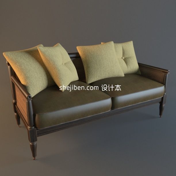 现代简约休闲沙发3d模型下载