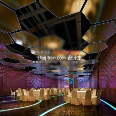 酒店餐厅3d模型下载
