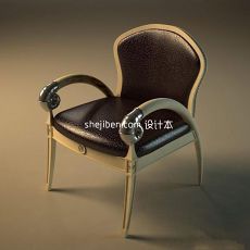 欧式单人沙发椅3d模型下载