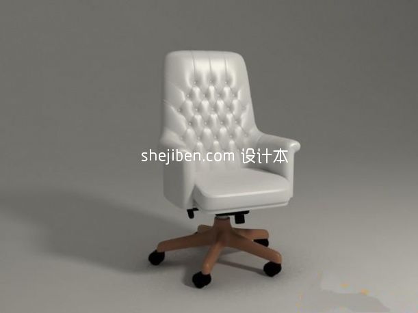 欧式真皮老板椅3d模型下载