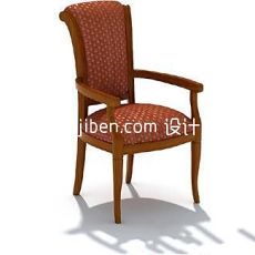 欧式布艺椅子3d模型下载
