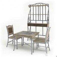 户外中式实木餐桌椅家具3d模型下载