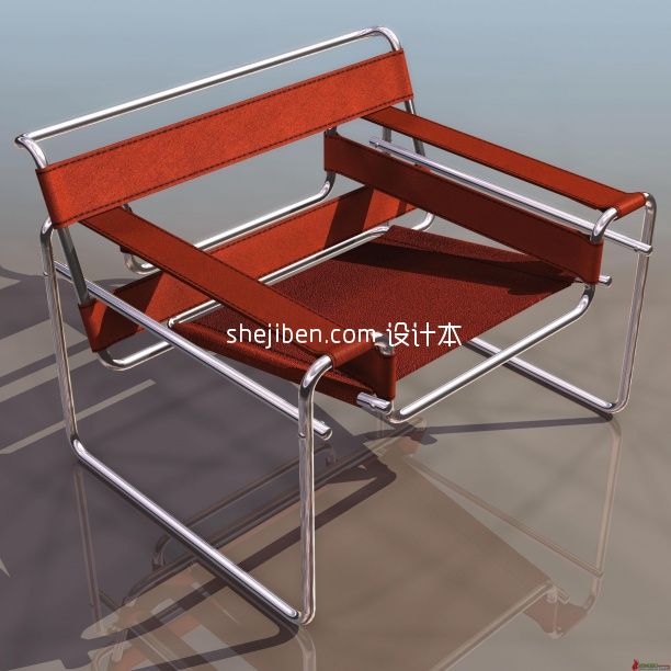 不锈钢布艺休闲椅3d模型下载