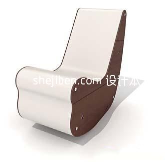 实木摇椅沙发3d模型下载