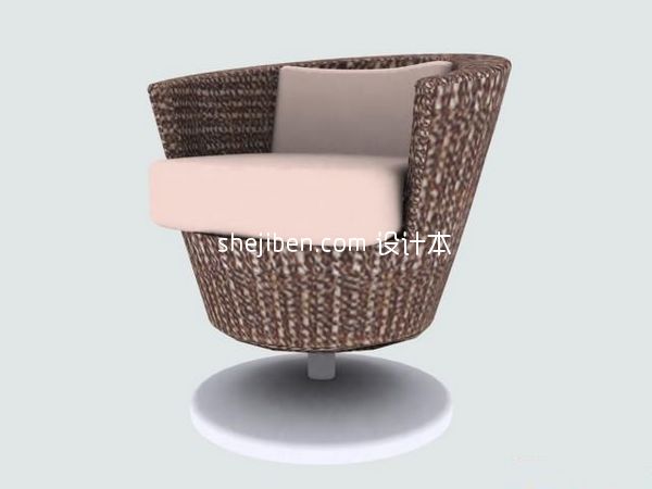 现代藤椅沙发3d模型下载