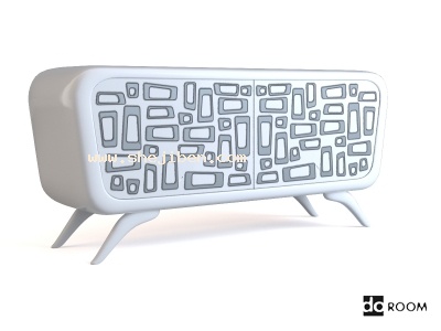 欧式电视柜家具3d模型下载