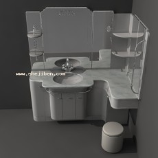 洗面盆3d模型下载