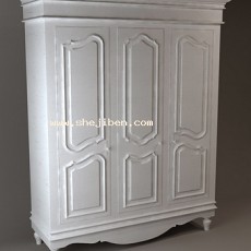 l型欧式衣柜家具3d模型下载