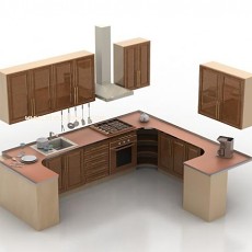厨房操作台3d模型下载