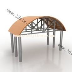 钢铁雨棚3d模型下载