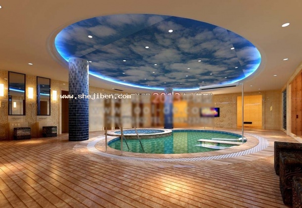 游泳池天花板