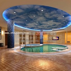 游泳池天花板3d模型下载
