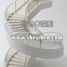 别墅跃层楼梯3d模型下载