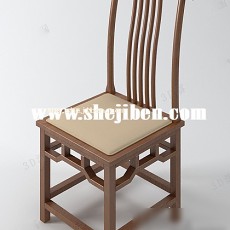 现代中式椅3d模型下载