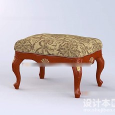 美工家具沙发凳3d模型下载