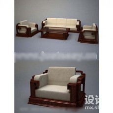 古典中式沙发3d模型下载