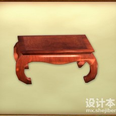 中式桌3d模型下载