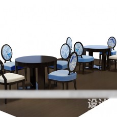 咖啡桌椅3d模型下载