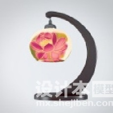 中式陶瓷台灯3d模型下载