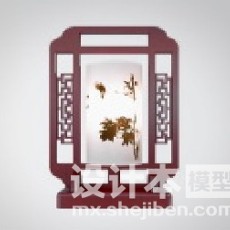 中式古典灯3d模型下载