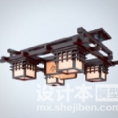 中式灯3d模型下载
