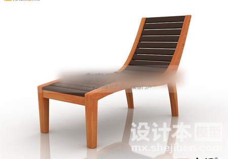 户外躺椅3d模型下载