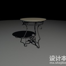 铁艺桌3d模型下载