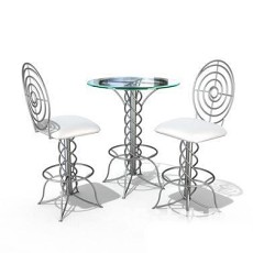 欧式咖啡桌椅3d模型下载