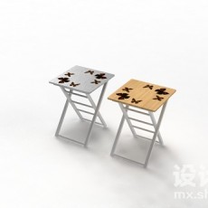 折叠板凳3d模型下载