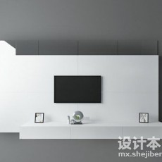 电视背景墙3d模型下载