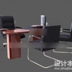 办公桌椅3d模型下载