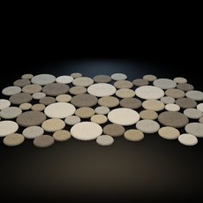 鹅卵石地毯3d模型下载