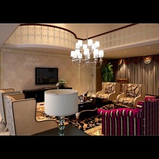 现代客厅吊灯3d模型下载