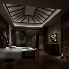 中式酒店客房3d模型下载