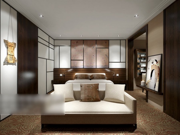 中式卧室3d模型