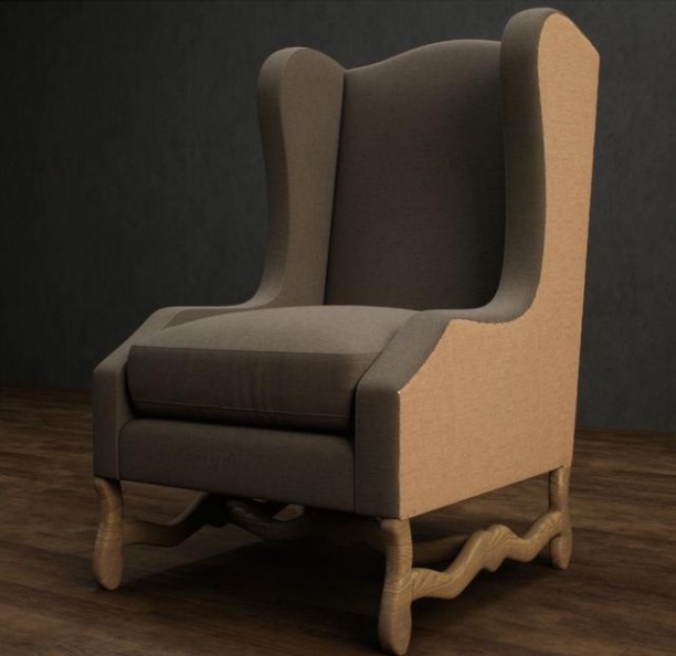 单人沙发3d单体模型