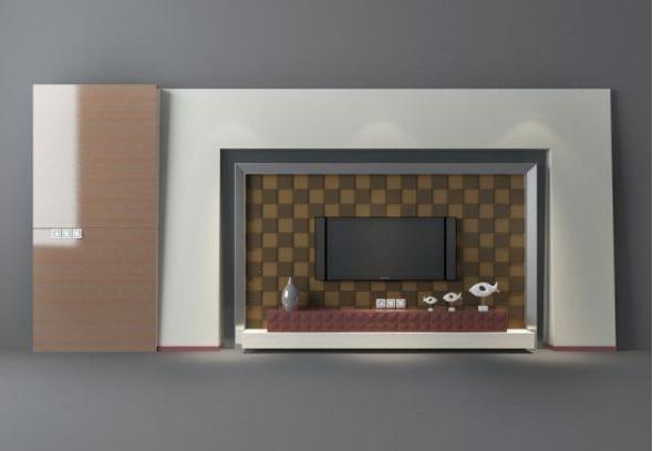 电视墙单体3d模型