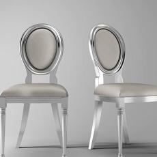 银色新古典单椅3d模型下载