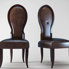 新古典皮质椅子3d模型下载