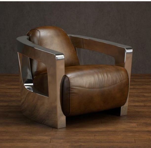 皮质单椅沙发3d模型下载